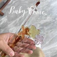 Những chiếc muỗng khuấy, dễ thương, Starbucks, que khuấy, thủy tinh, thìa, thanh long, hoạt hình, trà sữa, người làm bán