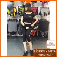 Những mẫu đồ tập gym yoga zumba quần lửng áo croptop có tay cực đẹp dành cho nữ