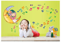 Những nốt nhạc vui decal dán tường, phòng bé gái, chi tiết rời, giá rẻ tại TPHCM