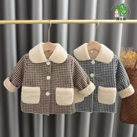 [Nhung123]  Blazer Lông Cho Bé Gái Phong Cách Hàn Quốc Áo Khoác Dạ Tweed Trẻ Em Từ 10 Đến 25Kg Mầm Store