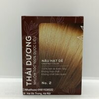 Nhuộm tóc dược liệu Thái Dương màu hạt dẻ hộp 5 gói