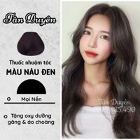 Nhuộm tóc Màu Nâu Trà Đen màu nhuộm tại nhà