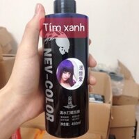 Nhuộm tóc Phủ Bóng 5D Màu Tím Xanh Đẹp Nev-Color 450ml