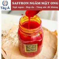 Nhụy hoa nghệ tây ngâm mật ong - hũ1 gram-180ml - SAFFRON TÂY Á Bahraman Super Negin - Nhập khẩu độc quyền từ Iran