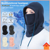 [Ni] Bộ mũ nón mùa đông di động Bộ mũ mùa đông ba mảnh nhung ấm áp Mặt nạ trượt tuyết có mũ trùm đầu Khăn quàng cổ Mũ ấm hơn cho nam nữ Mùa đông Balaclava chống gió Thời tiết