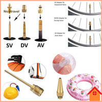 [Ni] Bộ vòi phun bơm hơi xe đạp Bộ chuyển đổi van xe đạp đa năng với con dấu cao su Chuyển đổi vòi phun kiểu Mỹ sang Anh Máy bơm không khí cho xe đạp