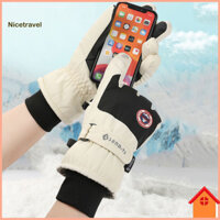 [Ni] Găng tay mùa đông Găng tay đi xe đạp giữ nhiệt chống gió chống thấm nước có lớp lót lông cừu Hoàn hảo cho mùa đông Đông Nam Á