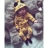 Nỉ micky vàng kéo khoá