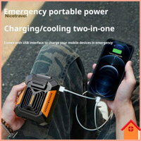 [Ni] Quạt thắt lưng có thể sạc lại Quạt thắt lưng Mini Quạt treo eo di động có đèn pin Led và Power Bank Quạt đai điều hòa Mini chống nước cho các hoạt động ngoài trời