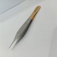 Nỉa ason nhấn mí cán vàng cao cấp 12CM,Kẹp phẫu tích nĩa adson chuôi vàng có mấu kẹp cực chắc dùng trong y tế, nha khoa