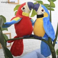 (Niangben888) Talking Macaw Vẹt Lặp Lại Những Điều Bạn Nói Thú Nhồi Bông Đồ Chơi Sang Trọng Ghi Âm Điện Tử Hoạt Hình Chim Nói Vẹt Đồ Chơi Sang Trọng Thú Cưng [MỚI]