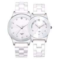 Nice Pies Simple Fashion Waterproof Women Student Ceramic Wrist Watch with Crystal Dial Couple Watches
