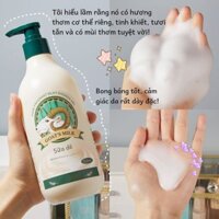 Nice Sữa Tắm Sữa Dê Mới Lưu Lại Hương Thơm Lâu Dài Dưỡng Ẩm Da Khô Cải Thiện Da Gà Sữa Tắm Khô Gói Gia Đình Dung Tích Lớ