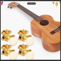 NiceOne Chốt điều chỉnh dây đàn Ukulele vàng 2L + 2R Bộ điều chỉnh khóa có nút màu trắng