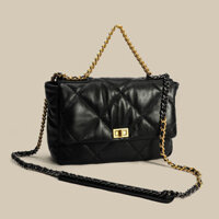 Niche Cao Cấp Phong Cách Mới Da Thật Chính Hãng Túi Nữ Phong Cách Chanel Da Cừu Thêu Vai Túi Da Mềm Kim Cương Dây Xích Túi