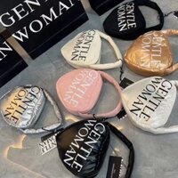 Niche Design 24 Túi xách in chữ màu kẹo Thái Lan Hợp thời trang Túi tình yêu một vai nách Túi xách nữ Phong cách mới Sẵn sàng