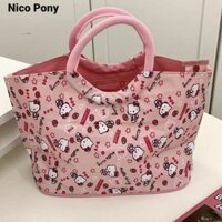 Nico Pony Thẻ dễ thương Túi xách thời trang mèo Túi học sinh Túi xách tay thiết yếu để đi chơi