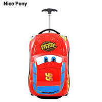 Nico Pony Trẻ Em Xe Hành Lý Hoạt Hình 18 inch Du Lịch Lên Máy Bay spinner Có Thể Gắn Hộp Xe Đẩy 3D