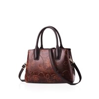NICOLE & DORIS Women Handbags Top Handle Bags Retro Shoulder Bag Elegant Tote Purse for Lady Cross Body Bag Waterproof PU Leather Bags Brown