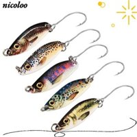 Nicoloo 5 Mồi Spinner Kim Loại, Bộ Muỗng Đúc Kim Loại 3g 5g, Chuyên Nghiệp Siêu Nhẹ Nhiều Màu Nhân Tạo Mồi Câu Cá
