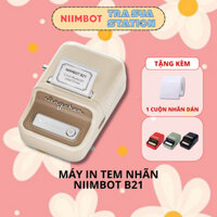 NIIMBOT B21 Máy in nhãn cầm tay vintage Bluetooth in nhãn cho kinh doanh online, văn phòng và gia đình - Bảo Hành 12T