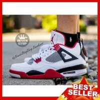 NIKE AIR JORDAN 4 FIRE RED giày bóng rổ chuẩn đẹp, giá tốt HCM [TẶNG VỚ]