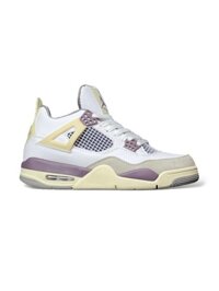 Nike Air Jordan 4 White Grey Violet – Jordan 4 Xám Tím