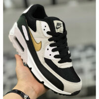 Nike Air Max 90 Women's - White/Black/Brown "Tặng Tất NIKE Chính Hãng"