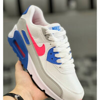 Nike Air Max 90 Women's - White/Blue/Pink/Brown "Tặng Tất NIKE Chính Hãng"