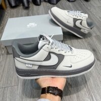 Nike [chất lượng tốt nhất] mực _ NK Air Force 1 màu xám đen kim loại vàng năm. NK It