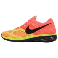 Nike Flyknit Lunar 3 Mens Hot Lava/Black/Volt/Laser Orange Running Sneakers