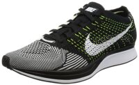 Nike Flyknit Racer Unisex Running Trainers 526628 Sneakers Shoes (4.5 D(M) US, Black White White 011)