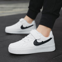 Nike Giày Thể Thao air force Phong Cách Mới Cho Bé 1 Giày Sneaker Học Sinh Cổ Thấp Màu Trắng