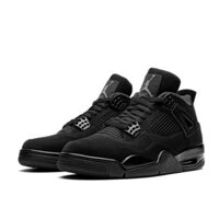 Nike Jordan 4 nam nữ bọc da đen đế lót ly đế bóng rổ màu đen jdj4 cao cấp bán chạy, caonk sản phẩm cao cấp