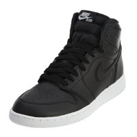Nike Jordan Kids Air Jordan 1 Retro High OG Bg Black/Black/White Basketball Shoe 4.5 Kids US