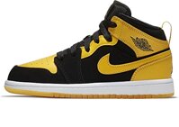 Nike Jordan Retro 1 Mid Black/Varsity Maize-White (Little Kid) (1 Little Kid M)