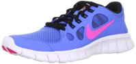 Nike Kid's Free 5.0 580565 400 Distance Blue Pink Black White Running Shoe