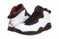 NIKE Mens Air Jordan Retro 10"Chicago White/VarsityRed-Black Leather Basketball Shoes Size 9