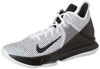 Nike Men's Lebron Witness Iv Basketball Shoe, White/Black-White, 13 UK