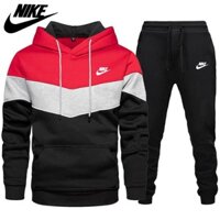 Nike nike 2023 Bộ đồ thường ngày Phong cách mới Bộ đồ thể thao Brazil có mũ trùm đầu Đồ thể thao Bộ đồ 2 món Áo có mũ trùm đầu thông thường