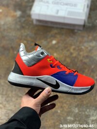 Nikeoriginal Pg3 NBA EP Paul George Ba Thế Hệ Phi Hành Gia Ghép Màu Zoom Chân Trước Đệm Hơi Chân Trước Bọc Bên Hông Trong Da Mờ Giày Chơi Bóng Rổ Hợp Thời Trang Màu Đỏ Đen Xanh Dương Giày Chạy Bộ Thể Thao Thoải Mái