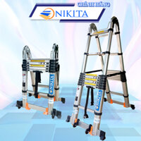 NIKITA - THANG NHÔM RÚT ĐÔI CHỮ A 3,2 M, DUỖI CHỮ I 6,4 M (3,2M + 3,2M) - CÓ BÁNH XE