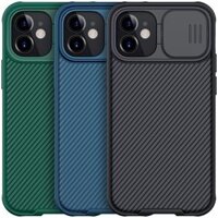 NILLKIN Bumper with Slide Lens Cover Shockproof Anti-Scratch TPU + PC Protective Case for iPhone 12 Mini 5.4 inch