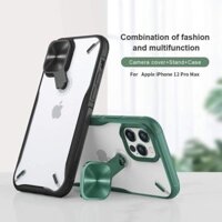 Nillkin Cyclops camera protective cho iPhone 12 Pro Max  , IPhone 12 , 12 Mini , Ốp lưng nhám viền mầu có nắp đậy camera