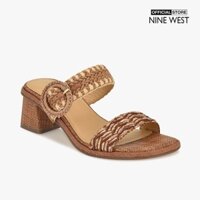 NINE WEST - Giày mules cao gót nữ quai ngang Emerey WNEMEREY2-DBR01