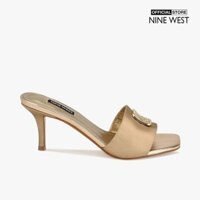 NINE WEST - Giày mules cao gót nữ quai ngang hở mũi Donly WNDONLY2-GOL01