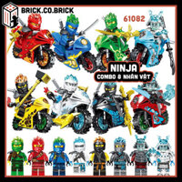 Ninja Combo 8 Nhân vật Đồ chơi Lắp ráp Nhân vật Làng Lá và Moto Mô hình Ninja 61082