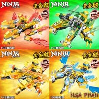 Ninja Cưỡi Rồng 2 Đầu Hoàng Kim Ninjago Đồ Chơi Ghép Hình Lắp Ghép Gạch Khối Block Brick MOC DIY