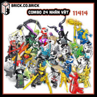 Ninja Kiếm Sỹ Combo 24 Nhân vật Đồ chơi Lắp ráp Nhân vật Hiệp sỹ Làng lá Mô hình Ninjago Kiếm sỹ và Kẻ phản diện 11414