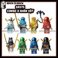 Ninja Nhân vật Làng Lá Đồ chơi Lắp ráp Nhân vật Làng Lá Giả Rẻ Mô hình Combo 8 Nhân vật Ninja Thế Hệ Mới GR075